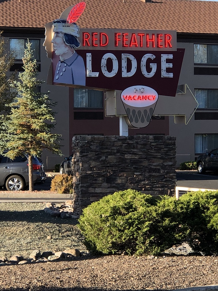 Red Feather Lodge, a hotel we stayed at on road trip from Las Vegas to Phoenix