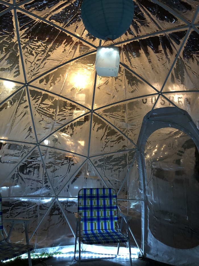 Inside the igloo
