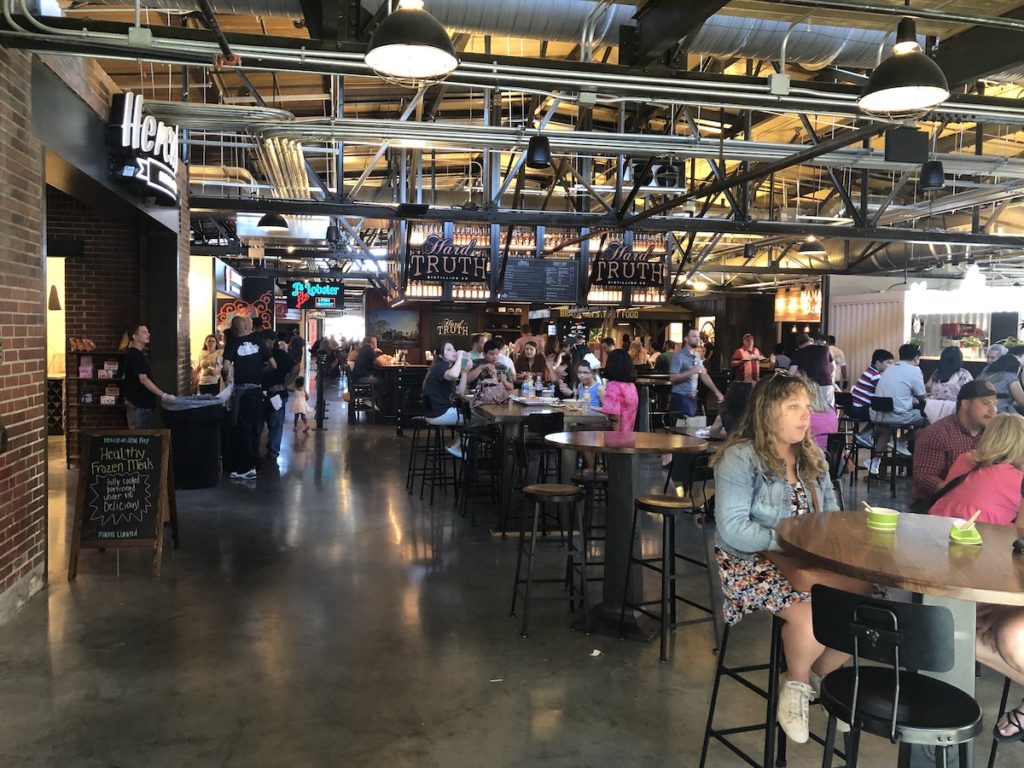 The Garage food hall has over 20 eateries.